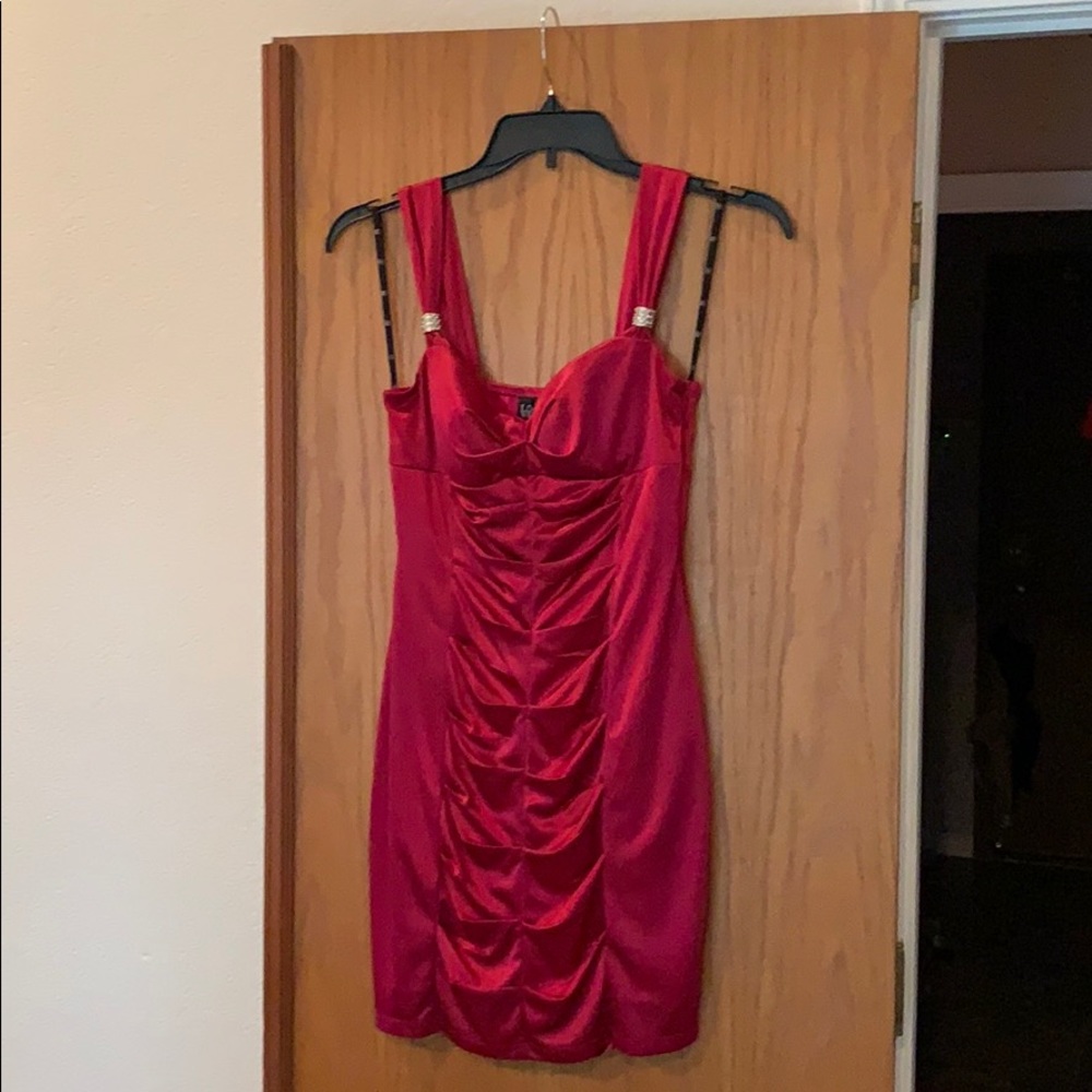 Dark pink dress